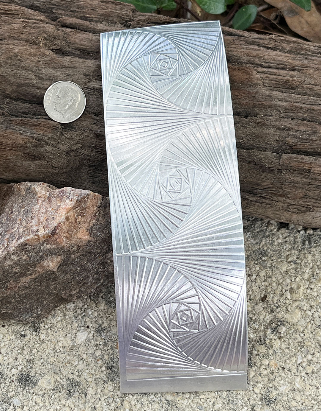 XSP50XX = Textured Sheet (Spiral Geometry) 2" x 6" **Choose Metal**