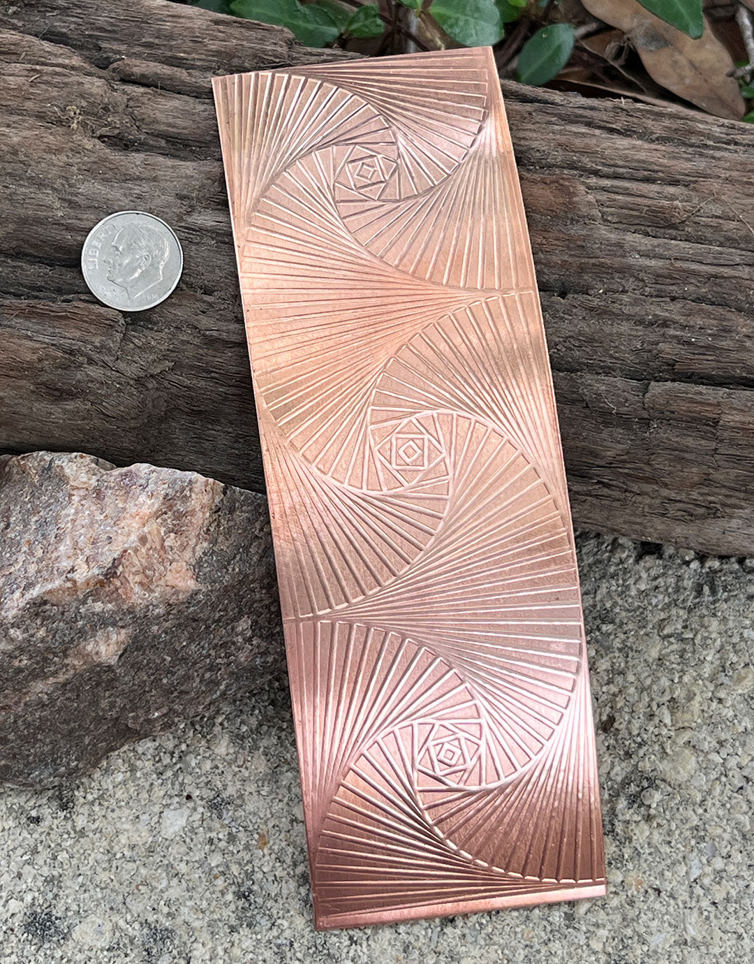 XSP50XX = Textured Sheet (Spiral Geometry) 2" x 6" **Choose Metal**